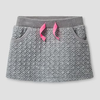 Baby Girls' Quilted Skirt Heather Grey - Cat & Jack™