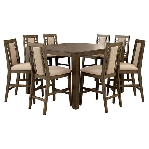 Piece Modern Bold Counter Height Table Set - Weathered Gray product ...