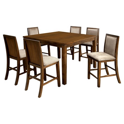 Piece Rustic Counter Height Dining Set - Walnut product details page
