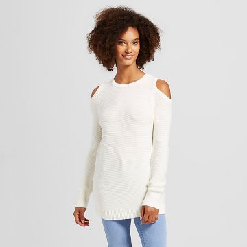 Women's Cold Shoulder Pullover Sweater - Mossimo™