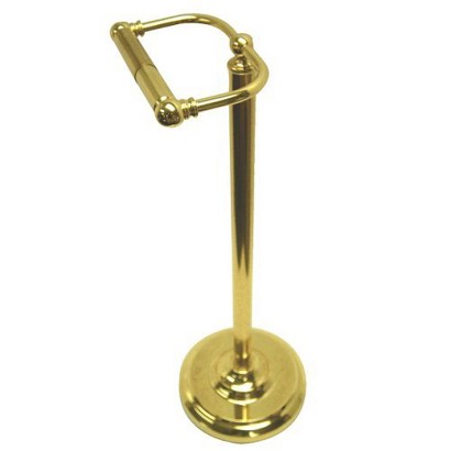 UPC 663370000591 product image for Kingston Brass Free Standing Polished Brass Toilet Paper Holder | upcitemdb.com