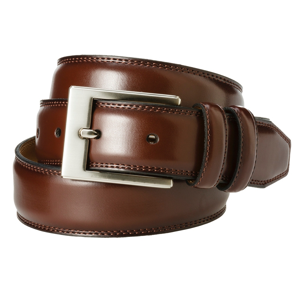 Mens Silver Buckle Belt   Brown Merona™