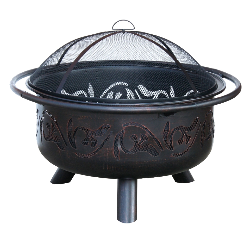 Swirl Cut out Design Fire Pit