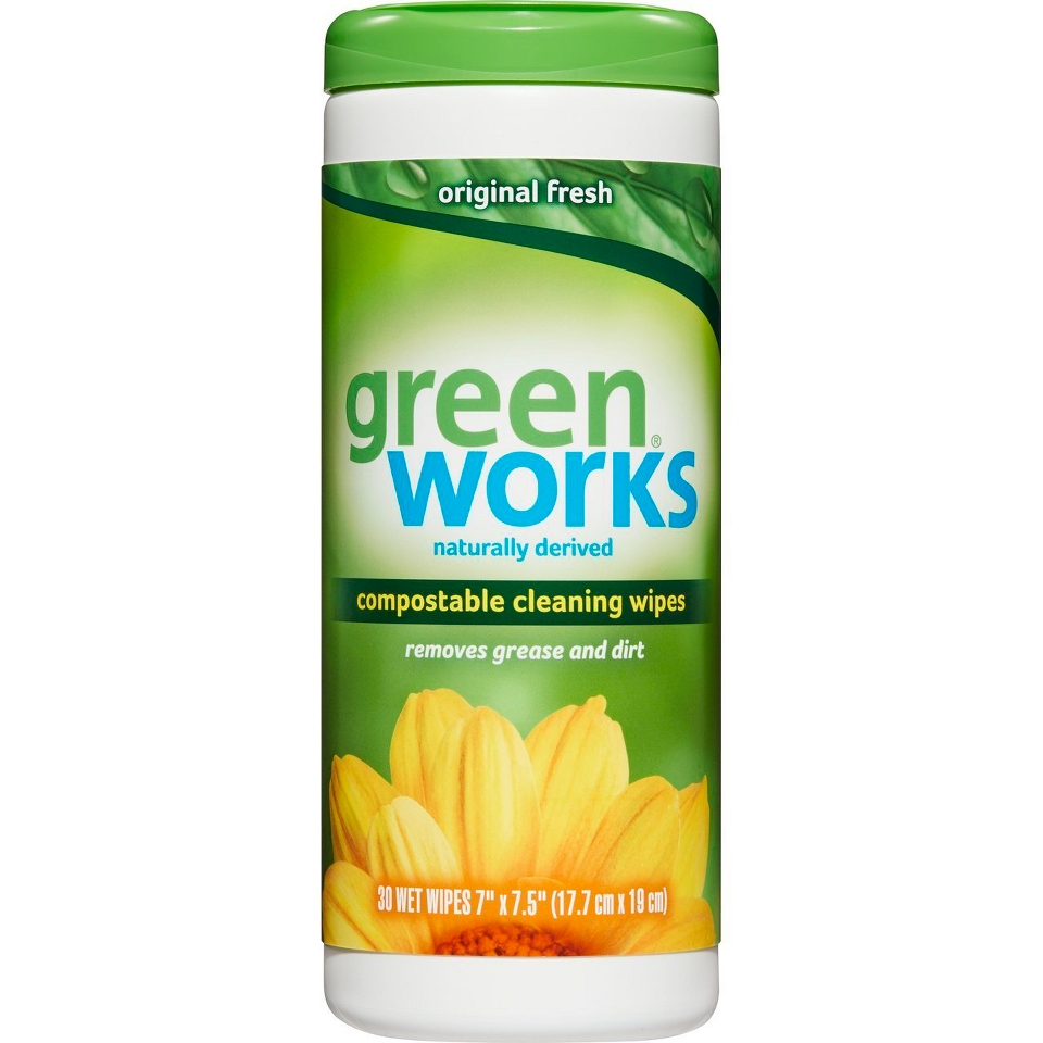 Green Works Original Scent Compostable Cleaning Wipes 30 ct