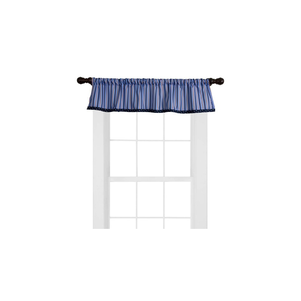 , White, Navy and Blue Sail Away Window Valance