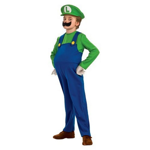 Boy's Deluxe Luigi Costume w/ Inflatable Belly : Target