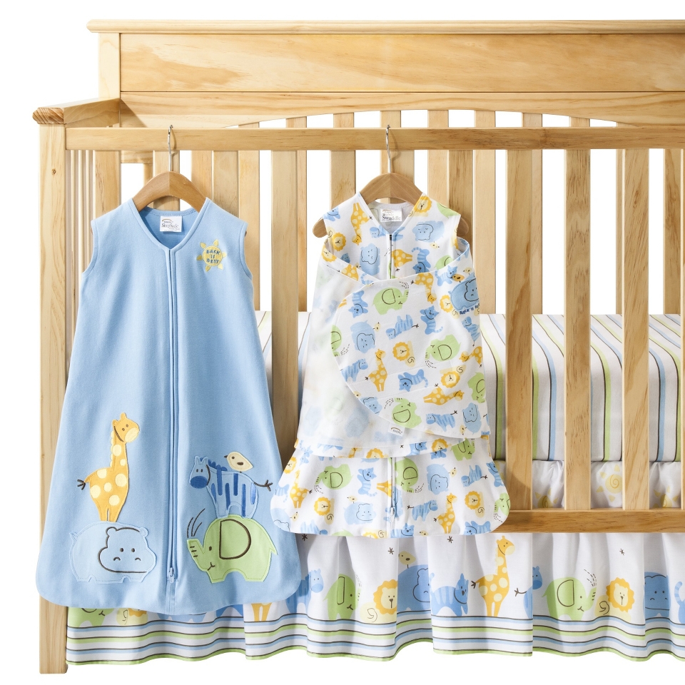 Halo SleepSack 5 piece Bumper Free Crib Set Serengeti Blue