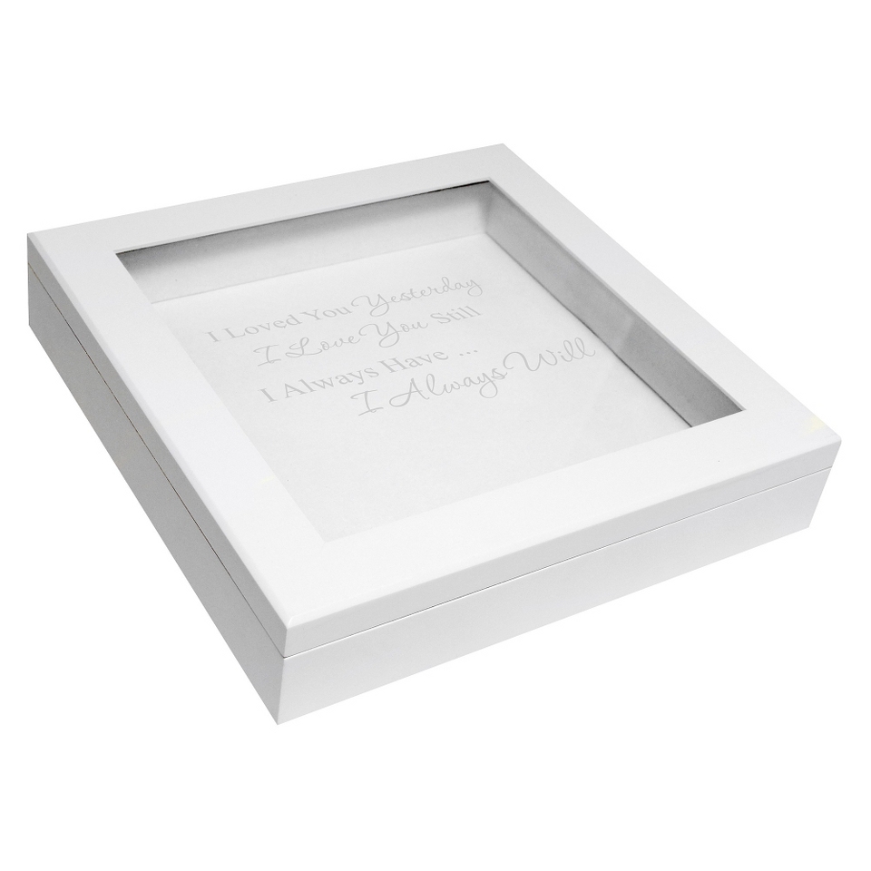 White Always Quote Keepsake Shadow Box