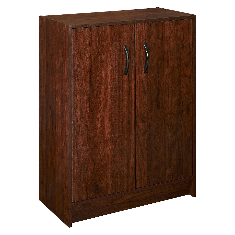 ClosetMaid 2 Door Stackable Cabinet   Dark Cherry