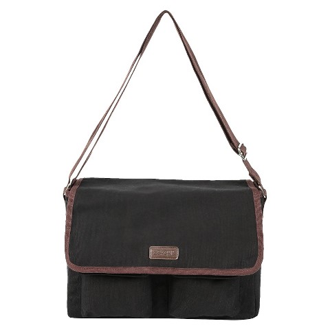 Sachi Black Insulated Canvas Messenger Tote : Target