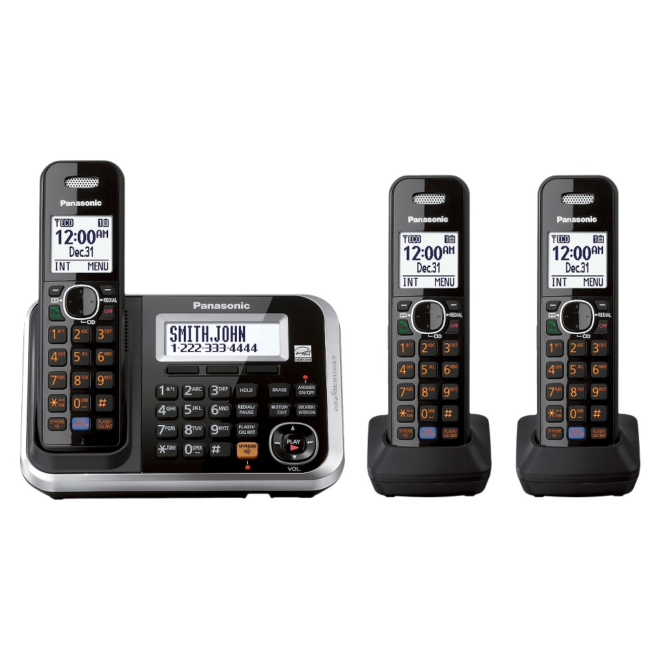 Panasonic DECT 6.0 Plus Cordless Phone System (KX TG6873B) with