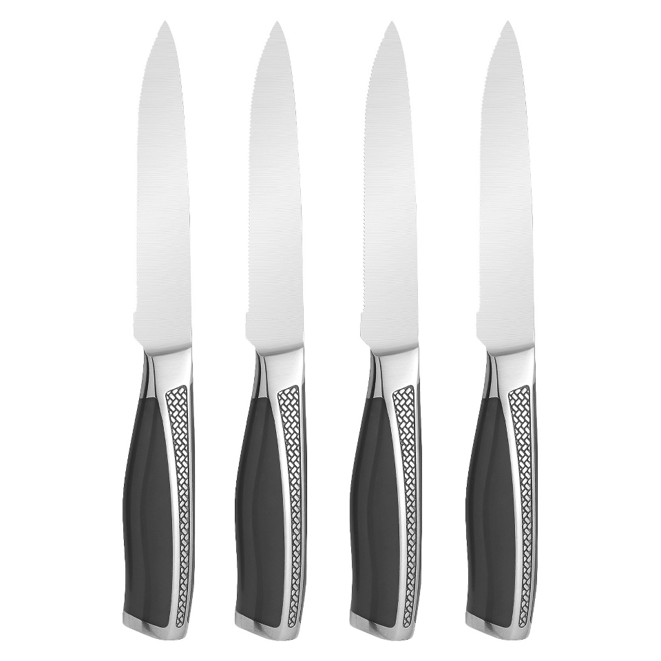 Guy Fieri Side Tang 4 Piece Steak Knife Set   Black