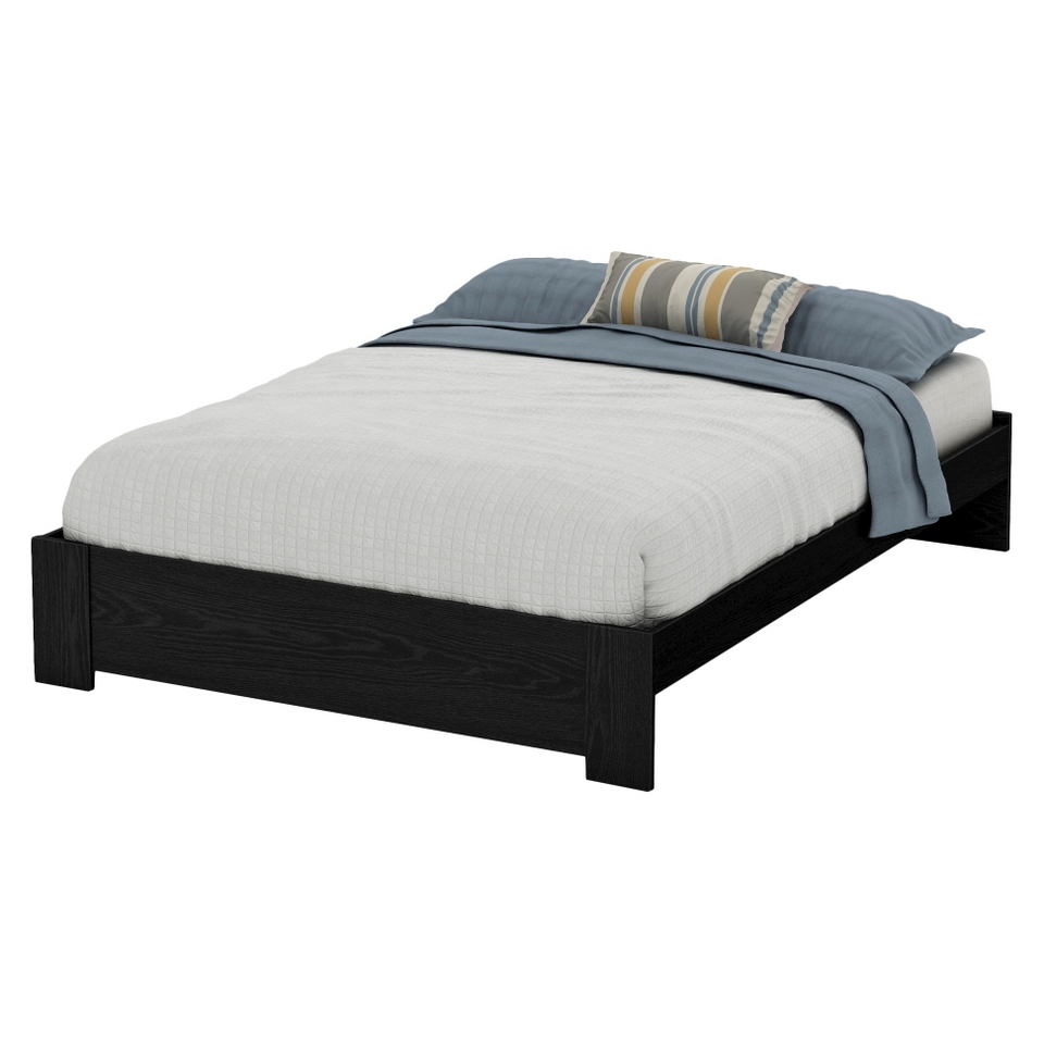 South Shore Mikka Platform Bed   Black Oak (Queen)