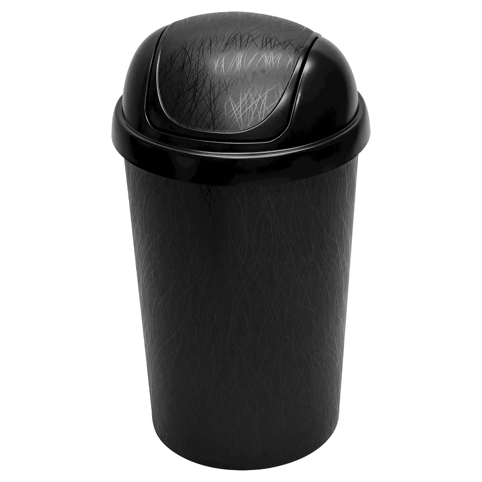 Hefty 10.5 Gal. Swing Lid Waste Can with Decorative Texture   Bronze