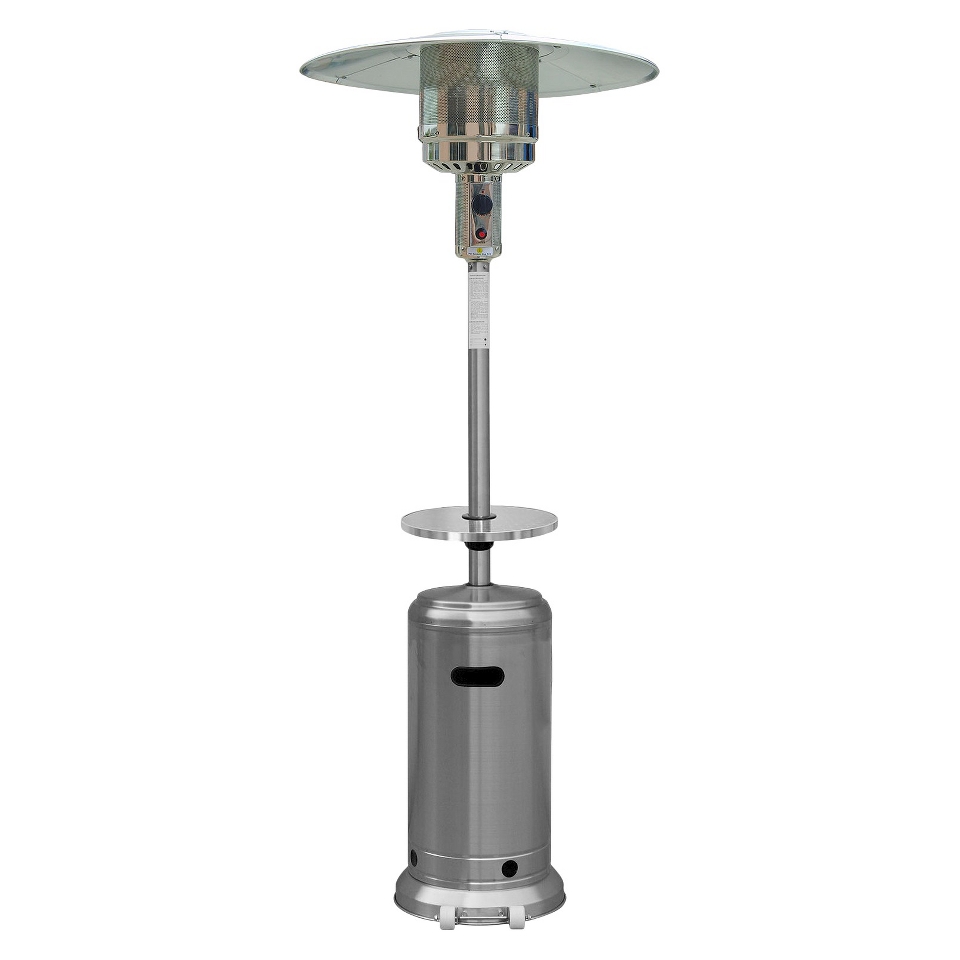 87 Tall Stainless Steel Patio Heater with Table