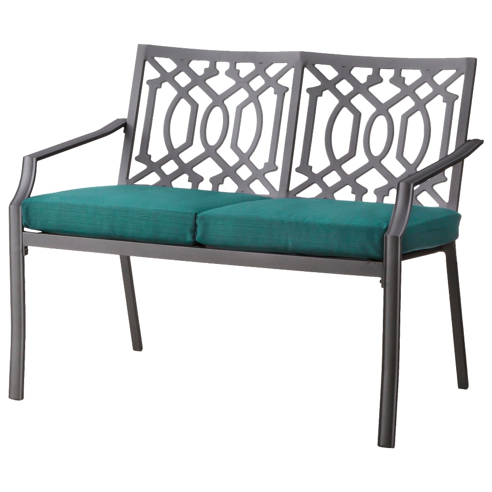 Threshold™ Harper Metal Patio Garden Bench with Cushions