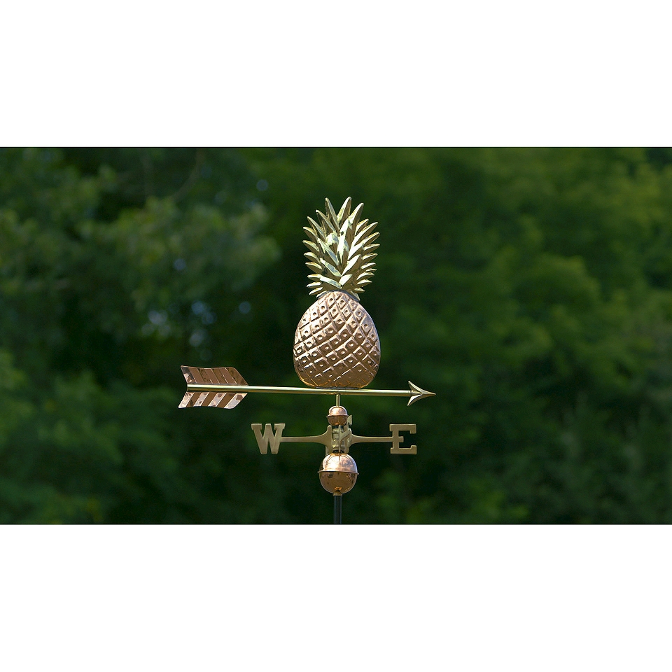 Good Directions Pineapple Weathervane   Polished Copper