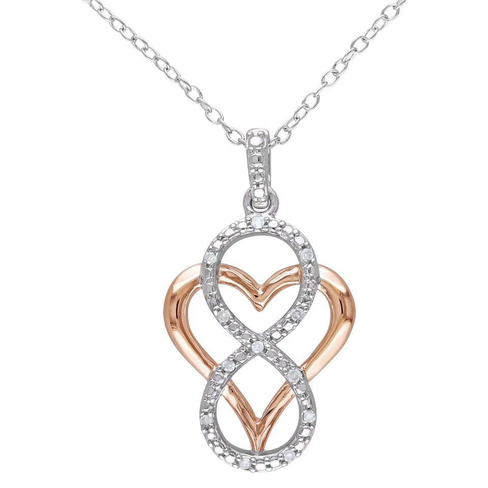 Allura 0.06 CT. T.W. Diamond Heart and Infinity Pendant in Sterling
