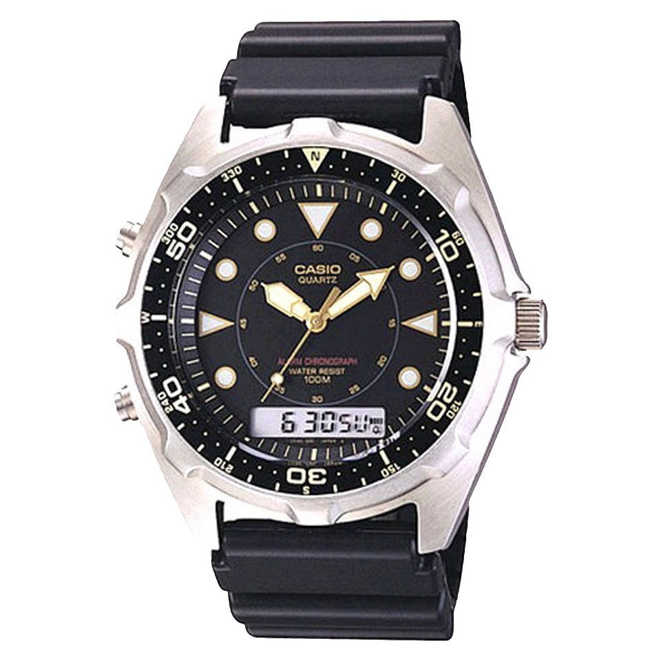 Mens Casio Analog and Digital Watch Dive   Black (AMW320R 1EV