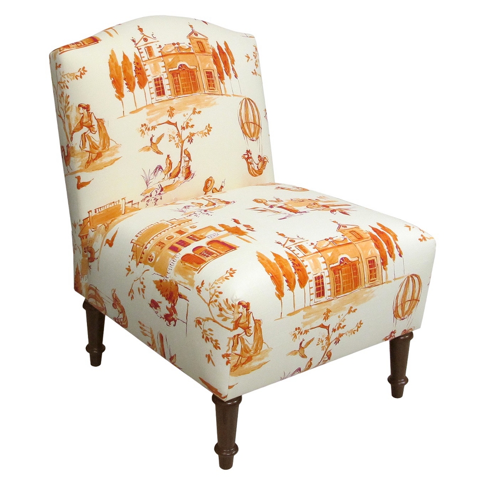 Skyline Custom Upholstered Curved Back Armless Chair