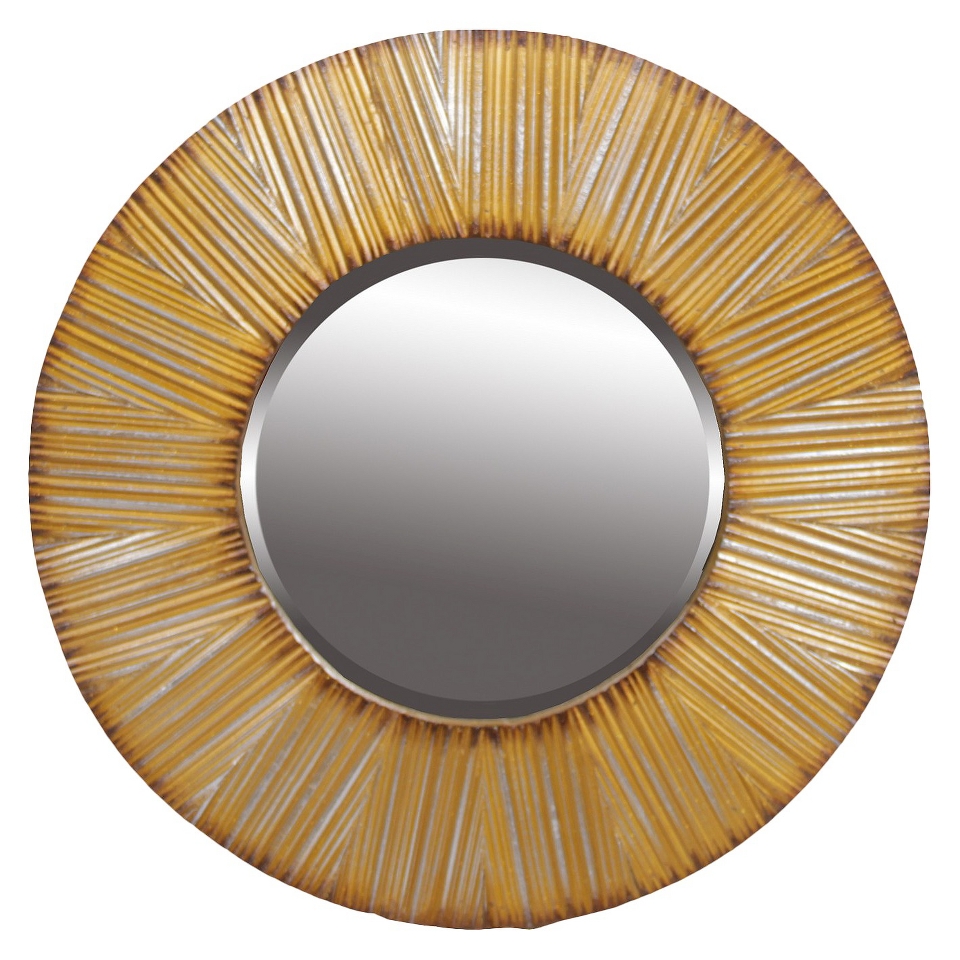 24 Beveled Mirror   Gold