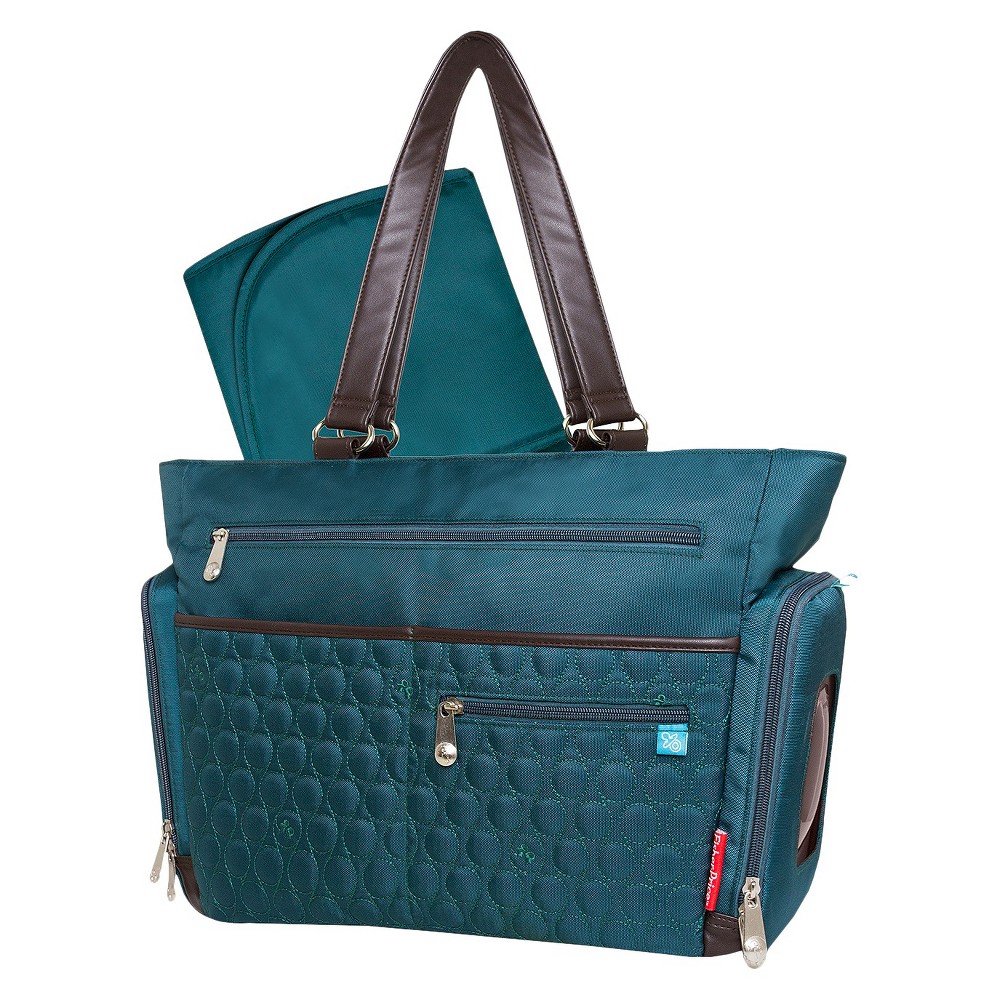 FISHER-PRICE FASTFINDER QUILTED DIAPER BAG TOTE - TEAL