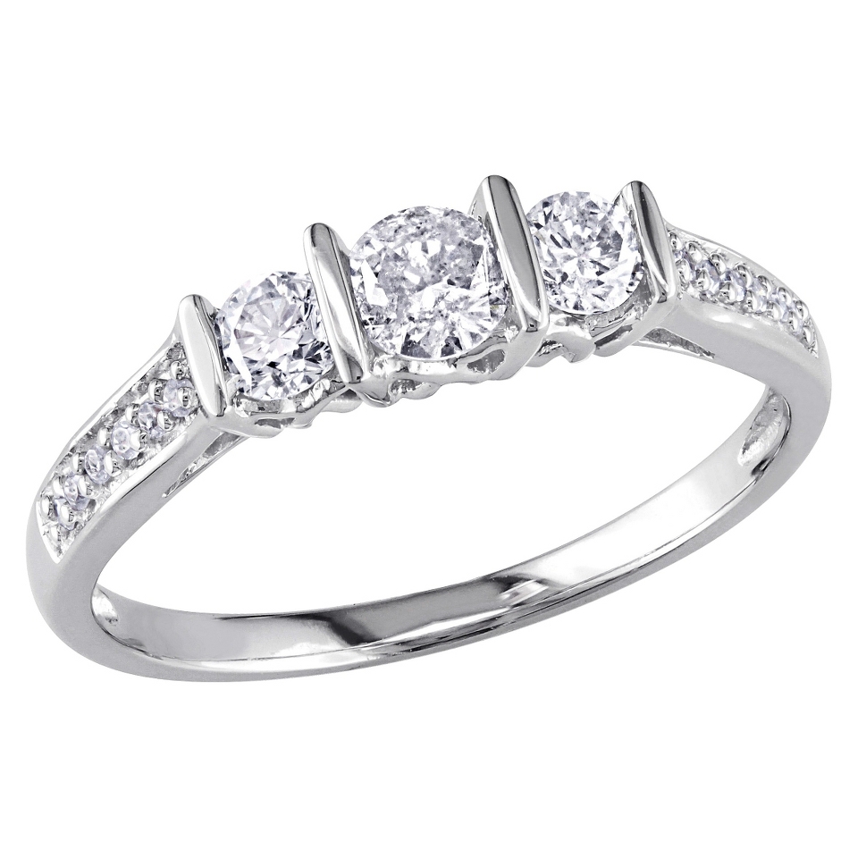 Tevolio™ 0.5 CT.T.W. Round Diamond Three Stone Channel Set Ring in