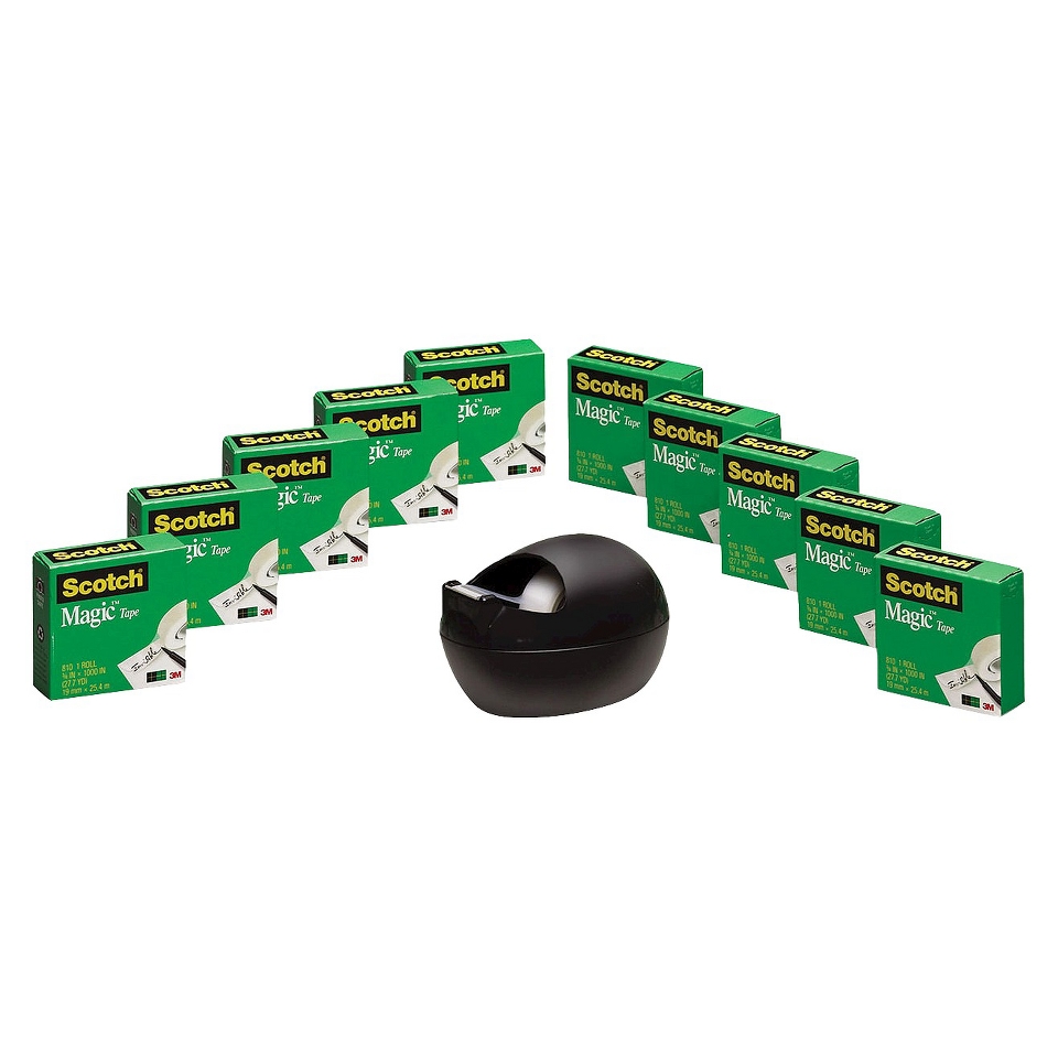 Scotch® 3/4 x 1000, Magic Tape Value Pack with Black Karim Rashid