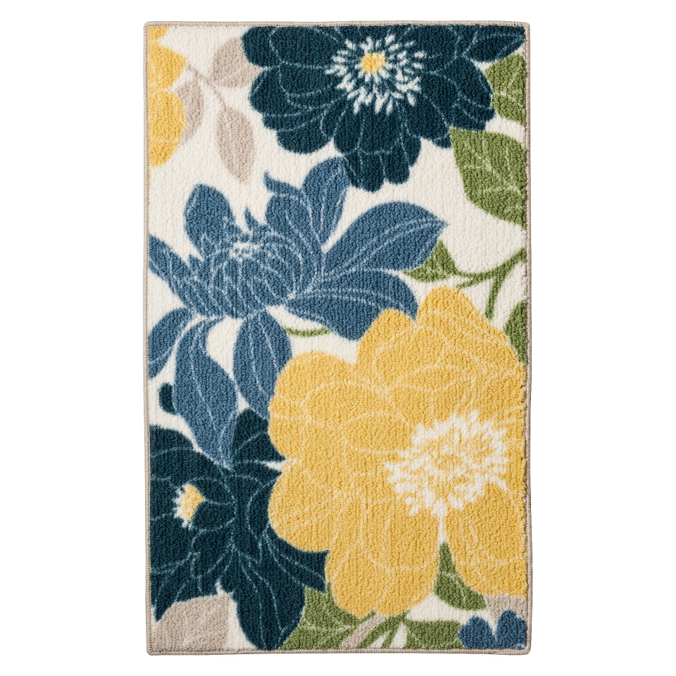 Threshold™ Spring Floral Kitchen Rug   Blue