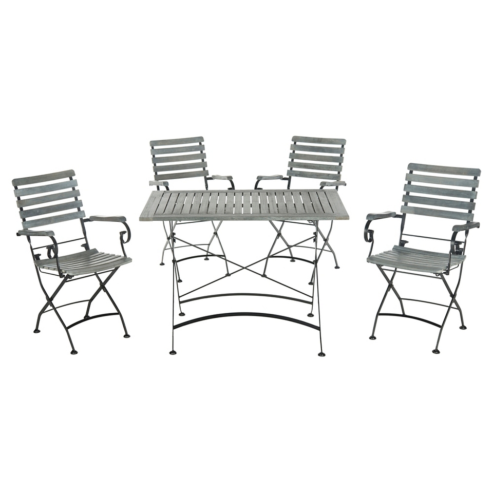 Safavieh Mondello Wood 5 Piece Patio Dining Set