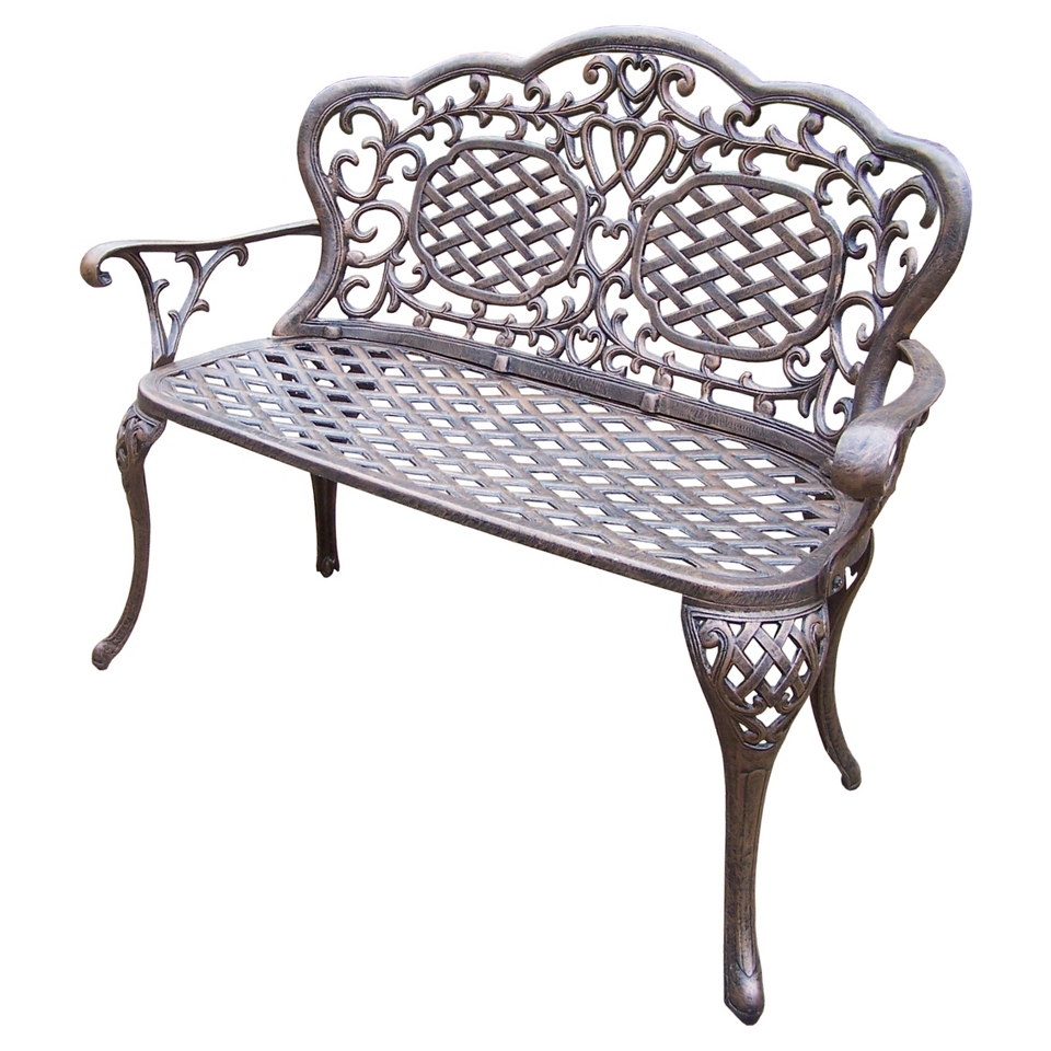 Mississippi Cast Aluminum Patio Loveseat Bench