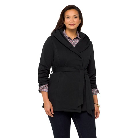 Women's Plus Size Hooded Wrap Jacket-Merona® : Target