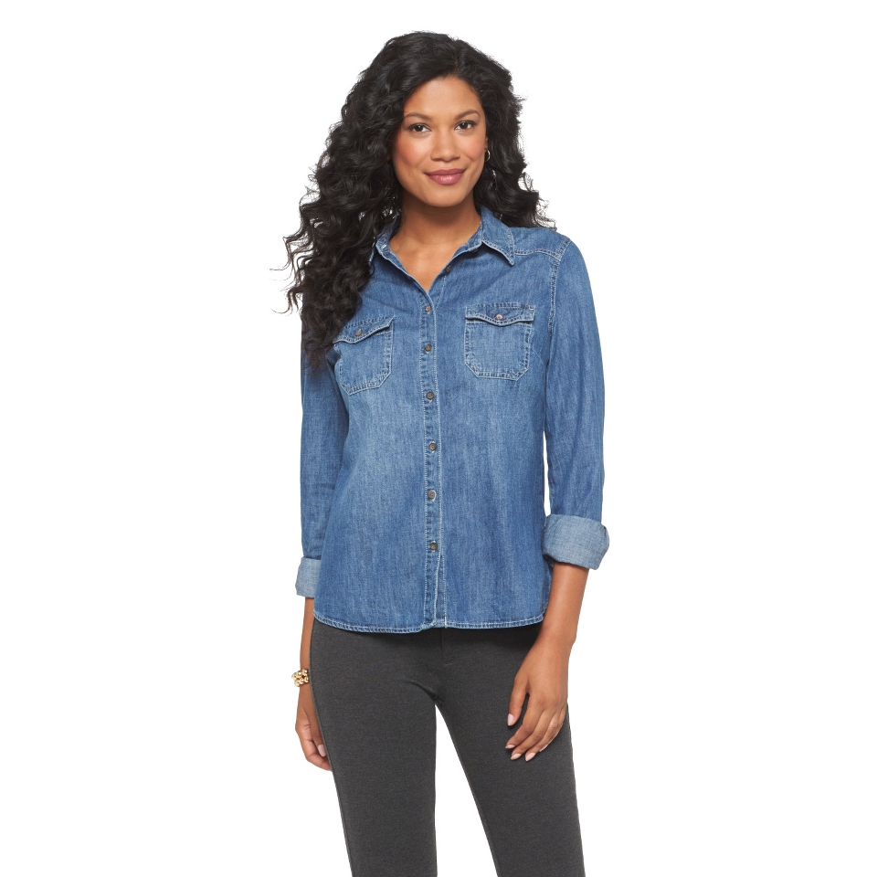 Womens Favorite Button Down Denim Shirt