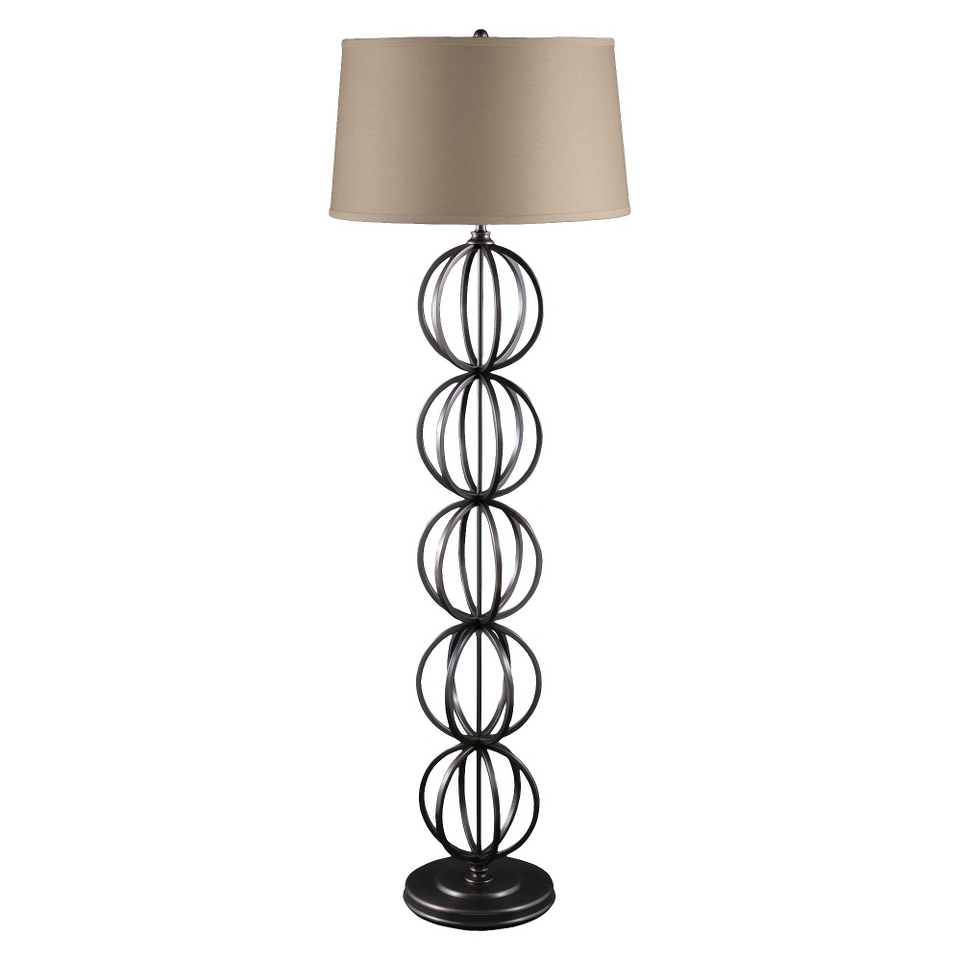 Old Rubbed Bronze Ball Floor Lamp