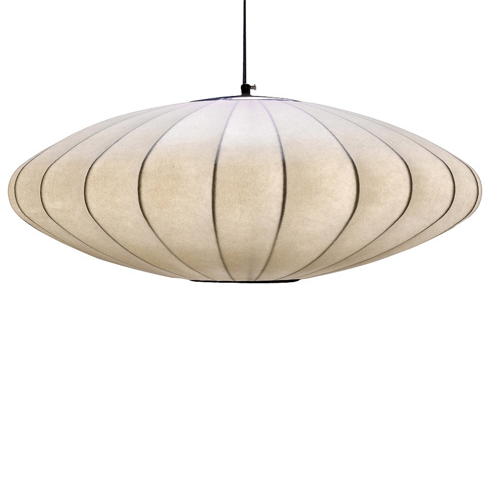 Oval Pendant Cream (Includes Edison Bulb)