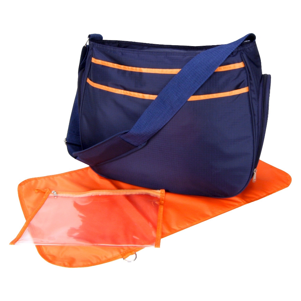 Trend Lab Hobo Diaper Bag   Navy & Orange