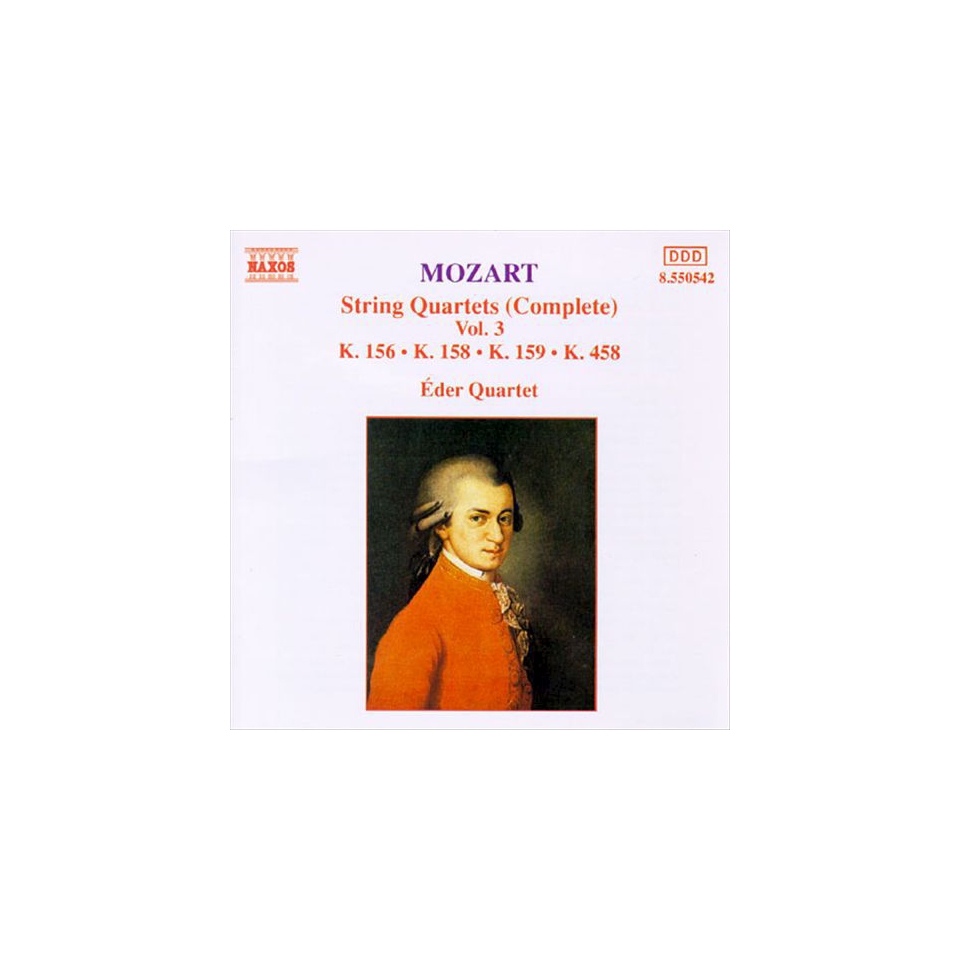 Mozart String Quartets, K. 156, K. 158, K. 159, K. 458