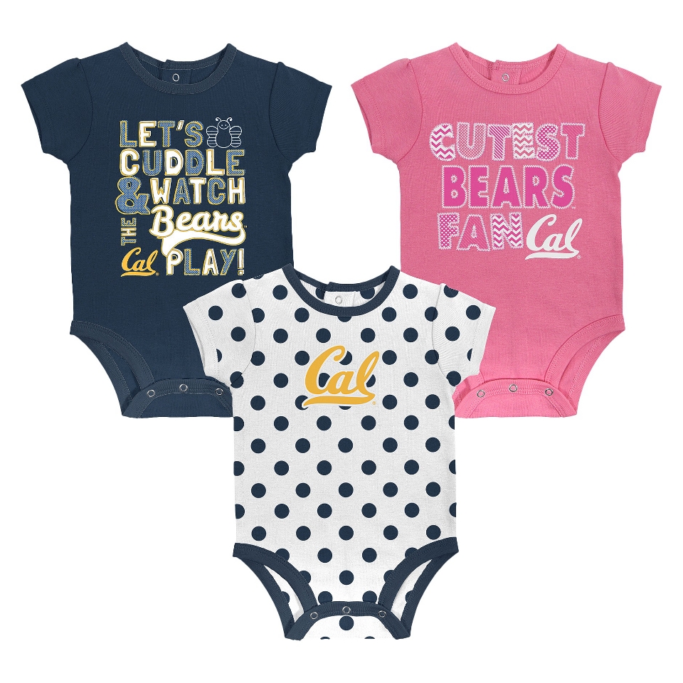 California Golden Bears Girl 3 pc Body Suit White