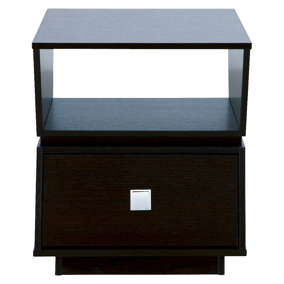 Furniture of America Layla Modern End Table with Drawer   Cappuccino