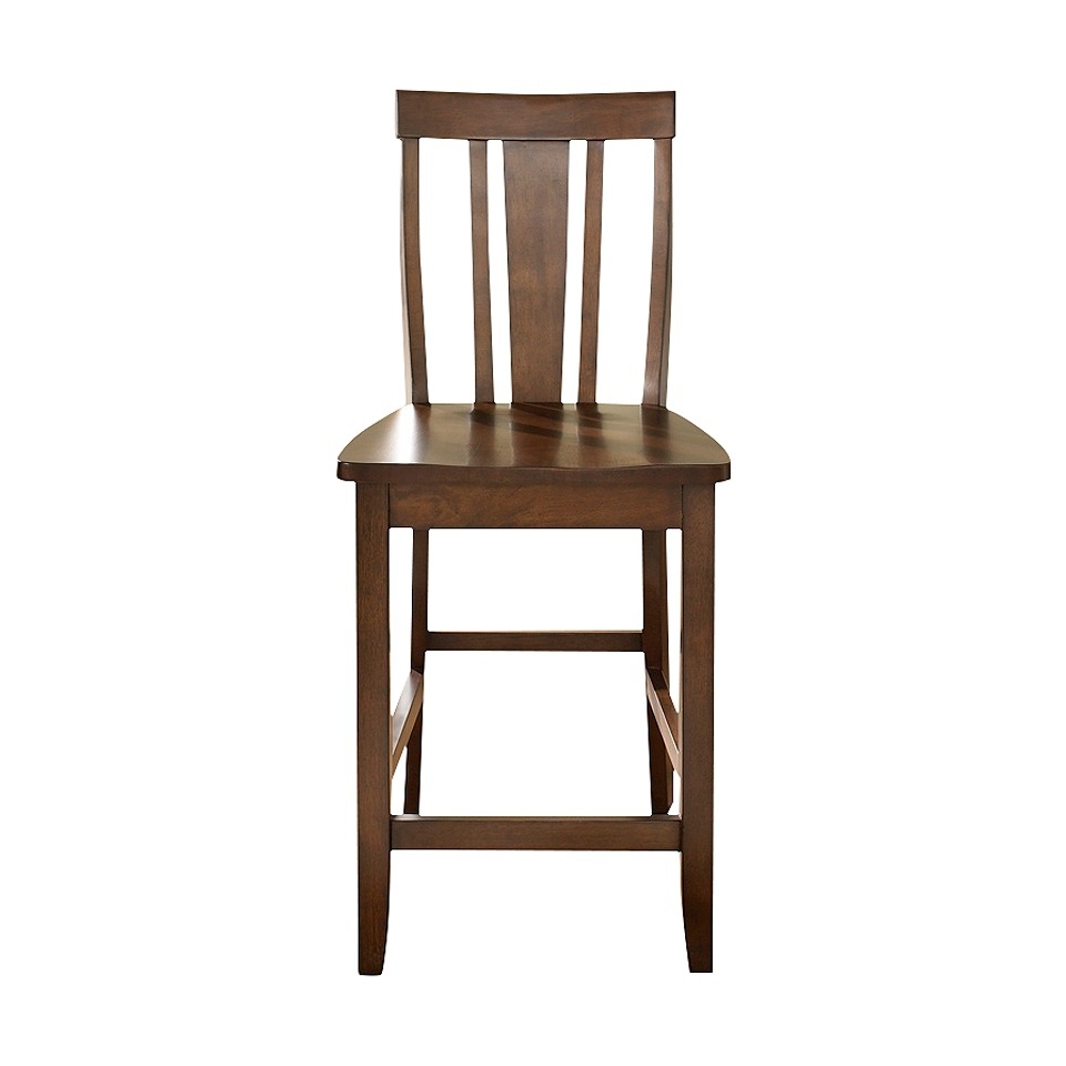 Crosley Shield Back 24 Counter Stool   Mahogany (Set of 2)