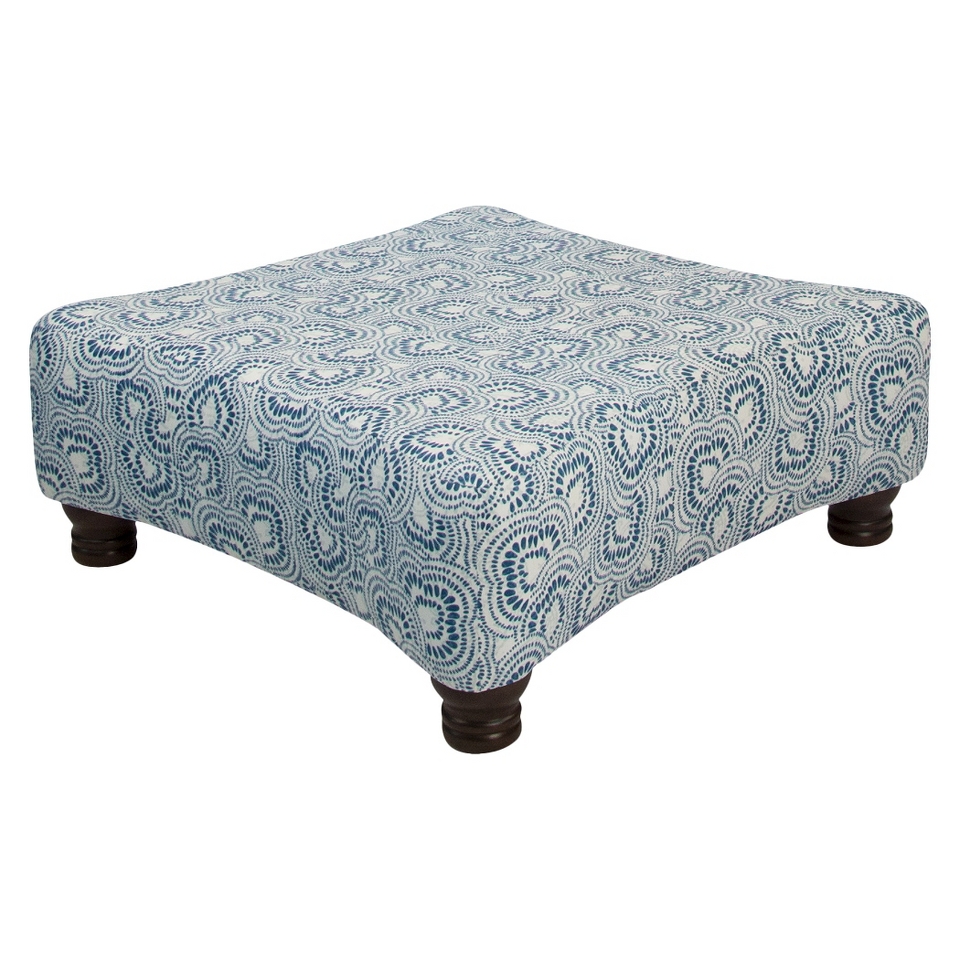 Tilton Fenwick Cocktail Ottoman   Jax Blue