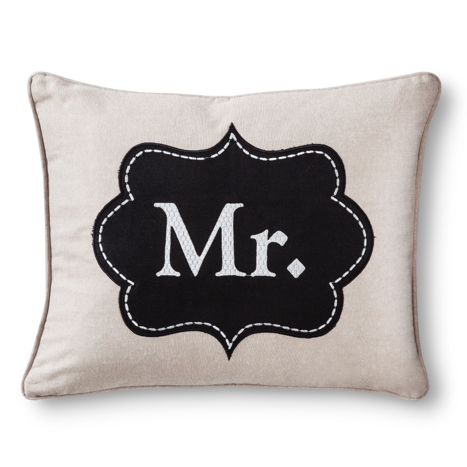 Mr. Decorative Throw Pillow   Tan