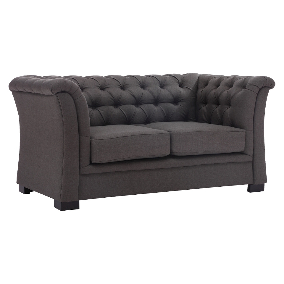 Zuo Nob Hill Loveseat   Charcoal Gray