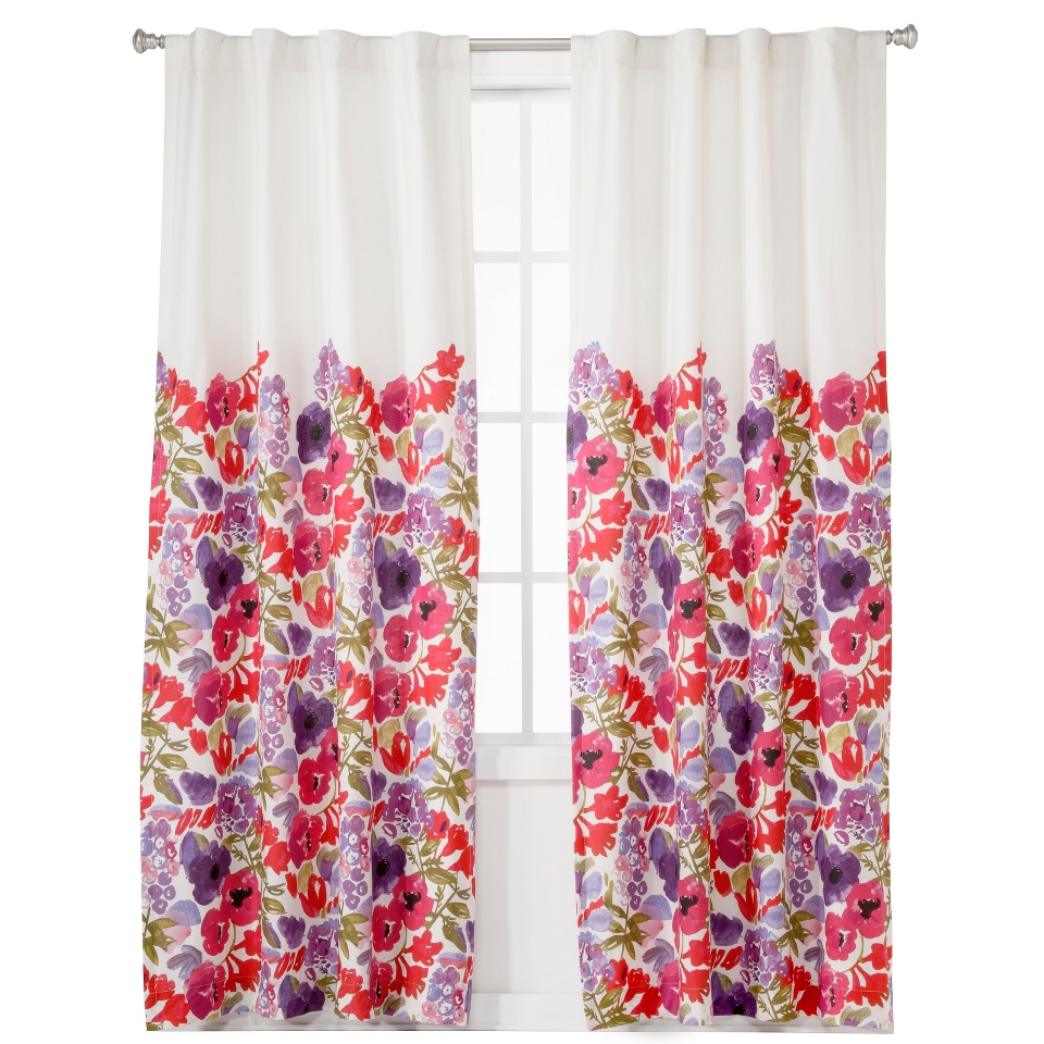 Boho Boutique™ Garden Lined Curtain Panel   Floral (42x84)