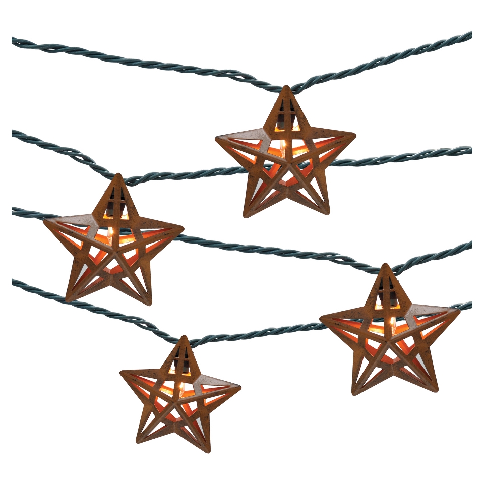 Threshold UL 10ct Indoor/Outdoor String Light, Metal Star Cover