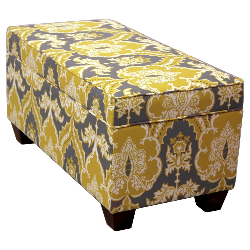 Seedling by Thomas Paul Storage Ottoman   Palace Yellow