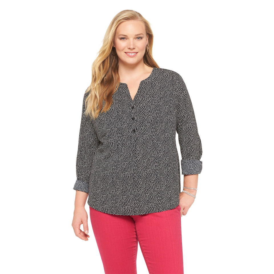 Womens Plus Size Long Sleeve Blouse Pure Energy