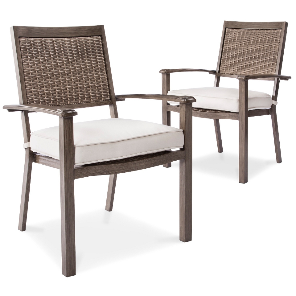 Premium Edgewood 2pk Aluminum Dining Chairs   Smith & Hawken®