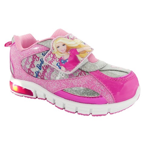 Barbie Toddler Girl's Light Up Sneakers - Pink : Target
