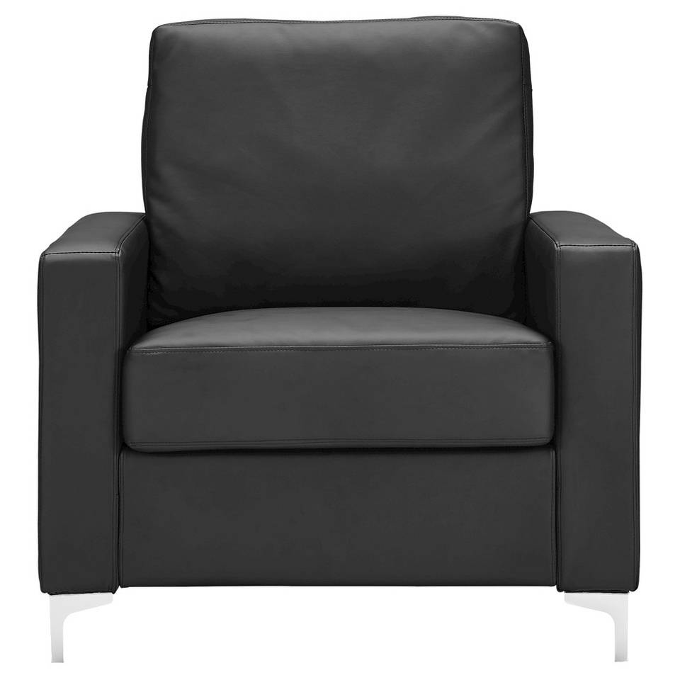 Archer Bonded Leather Chair   Black